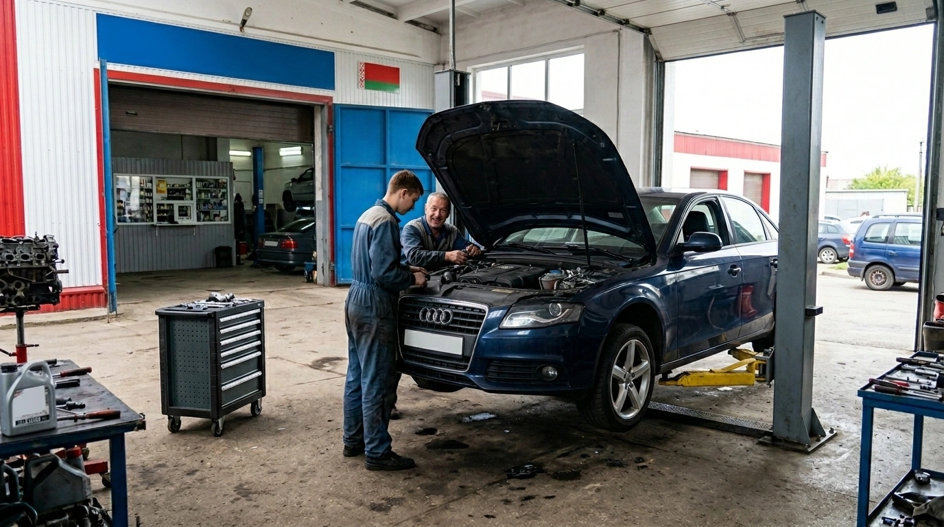 Дымит и не едет: ремонт Audi A4 1.8 TFSI по гарантии в Жлобине | ДрайвПолюс