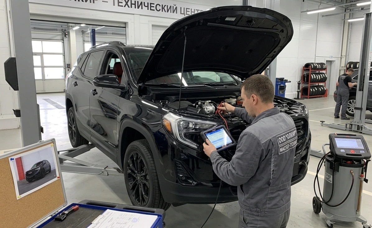 Предотвратили поломку двигателя GMC Terrain (2020) в Волковыске | ДрайвПолюс