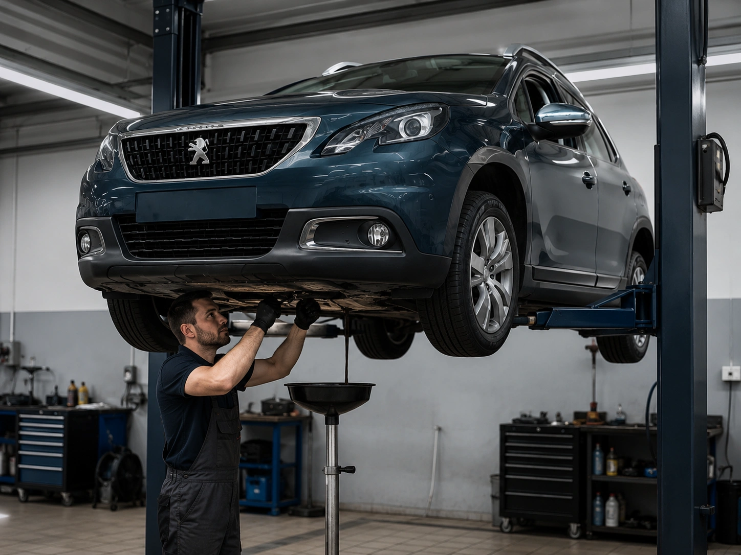 Гарантийный ремонт Peugeot 2008: трещина поддона под защитой Драйв-PRO в Мозыре | ДрайвПолюс